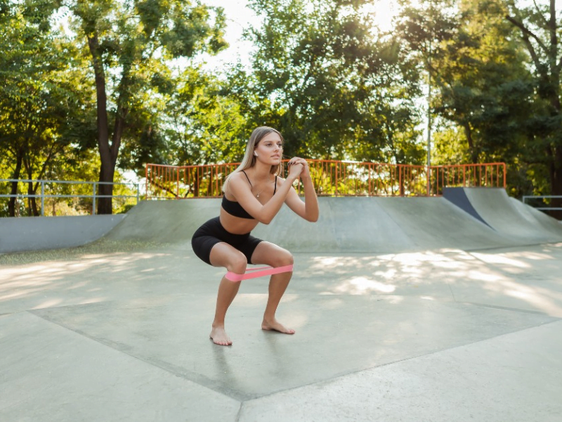 Banded Goblet squats